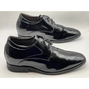 Calden‎ Men's Elevator Shoes Size 10 Black Patent Leather K9111929